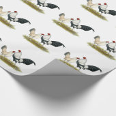 OE Game Blue Silver Wheaten Geschenkpapier (Ecke)