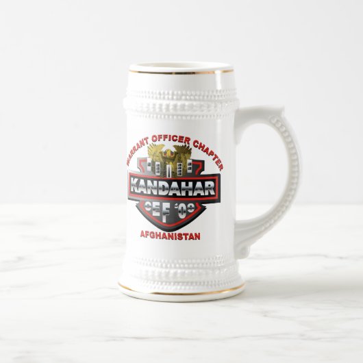 OEF Stabsfeldwebel-Bier Stein Bierglas (Rechts)