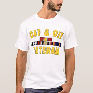 OEF u. OIF Veteran - vorderes Logo T-Shirt