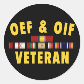 OEF- und OIF-Aufkleber Runder Aufkleber