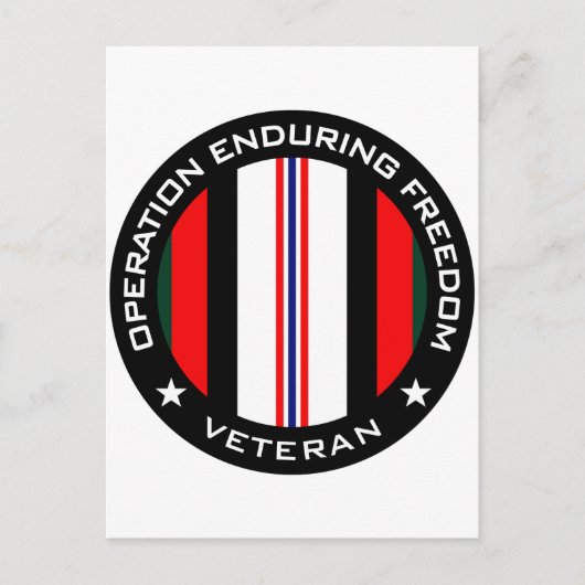 OEF Veteran Postkarte (Vorderseite)