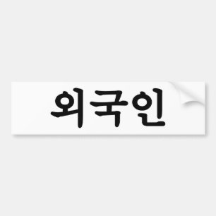 Oegugin 외 국 인  Koreanische Sprache Autoaufkleber