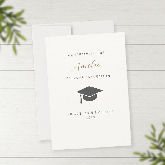 Oersonalized graduation card dankeskarte