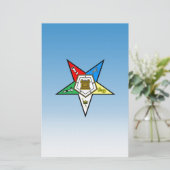 OES Auftrag des Oststern-Blaus Briefpapier (Stehend Vorderseite)