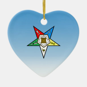 OES Auftrag des Oststern-Blaus Keramik Ornament