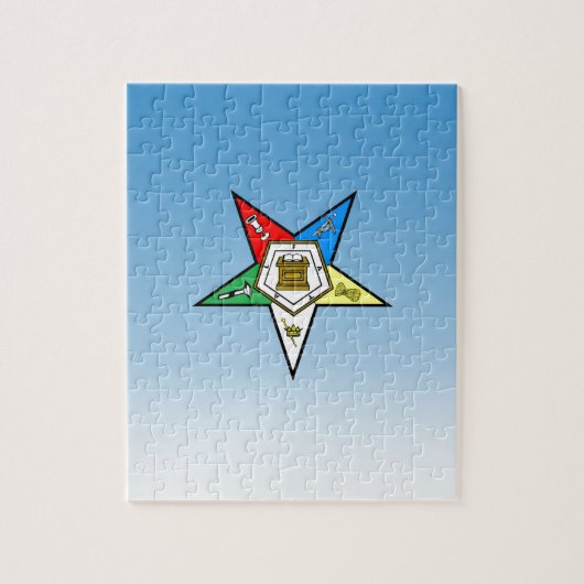 OES Auftrag des Oststern-Blaus Puzzle (Vertikal)