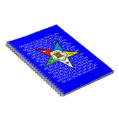 OES Auftrag des Oststern-Notizbuches Notizblock (Rechte Seite)