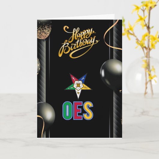 OES Birthday Card Karte (Gelbe Blume)