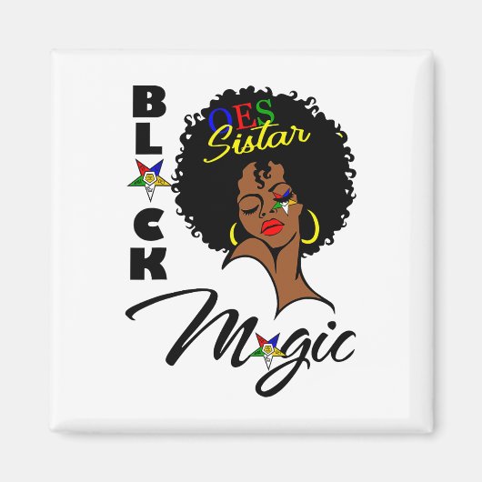Oes Black Sistar Magic Order The Eastern Star Moth Magnet (Vorne)