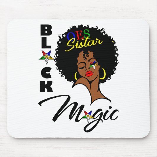 Oes Black Sistar Magic Order The Eastern Star Moth Mousepad (Vorne)