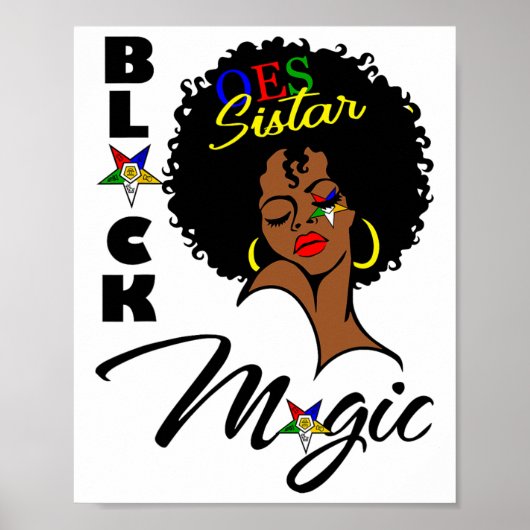 Oes Black Sistar Magic Order The Eastern Star Moth Poster (Vorne)