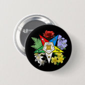 OES Blumenemblem-Knopf Button (Vorne & Hinten)