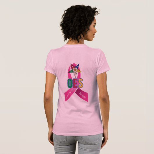 OES Brustkrebs-Bewusstsein T-Shirt (Schwarz voll)