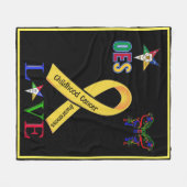 OES Cancer Awareness Fleecedecke (Vorderseite (Horizontal))