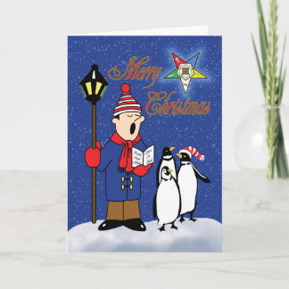 OES Christmas Penguins Feiertagskarte