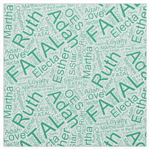 OES Collage Green Stoff