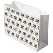 OES Eastern Star Schwester Masonic Freimaurerei Große Geschenktüte (Rückseite Schrägansicht)