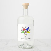 OES Eastern Star Sister Mauerwerk Alkoholflaschenetikett (Vorderseite)