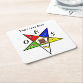 OES Eastern Star Sister Mauerwerk Rechteckiger Pappuntersetzer (angewinkelt)