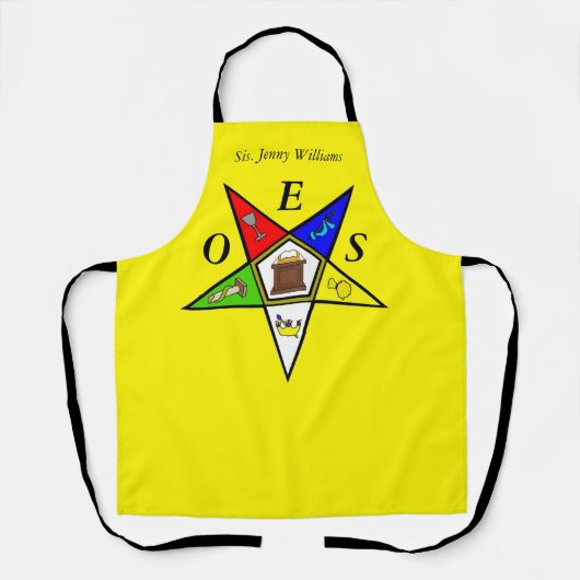 OES Eastern Star Sister Mauerwerk Schürze (Vorderseite)