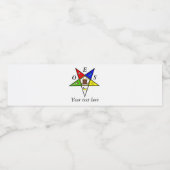 OES Eastern Star Sister Mauerwerk Wasserflaschenetikett (Einzelnes Label)