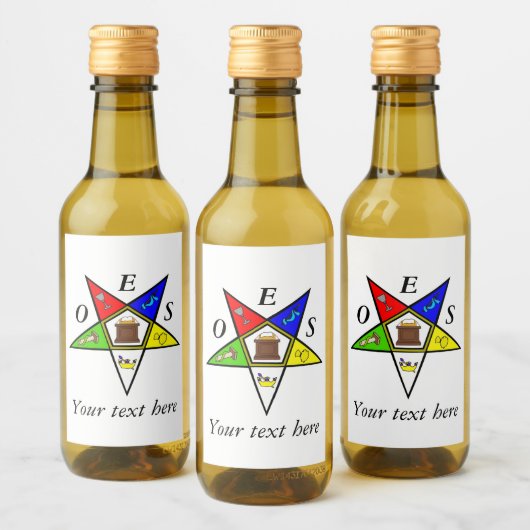 OES Eastern Star Sister Mauerwerk Weinetikett (Flaschen)