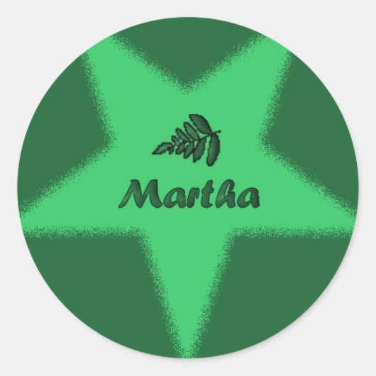 OES Floral Star Point Sticker - Martha (Vorderseite)