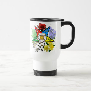 OES florales Emblem Reisen Mug Reisebecher