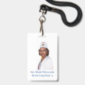 OES Foto Ausweis (Vorderseite mit Lanyard)