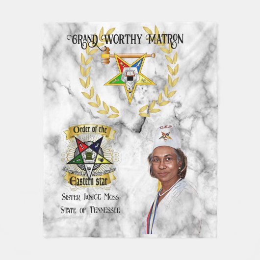 OES Grand Worthy Matron Fleece Blanket (Vorderseite)