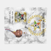 OES Grand Worthy Matron Fleece Blanket (Vorderseite (Horizontal))