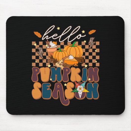 OES Hello Fall Pumpkin Saison der Eastern Star Mousepad (Vorne)