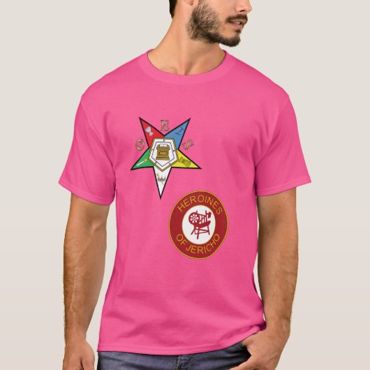 OES Heroines of Jericho Split Order Eastern Star P T-Shirt (Vorderseite)