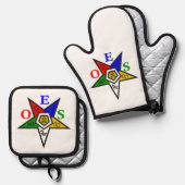 OES OFENHANDSCHUH & Topflappen-Set (Vorderseite/Rückseite)