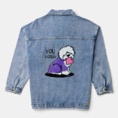 OES Old English Sheepdog Jeansjacke (Rückseite)