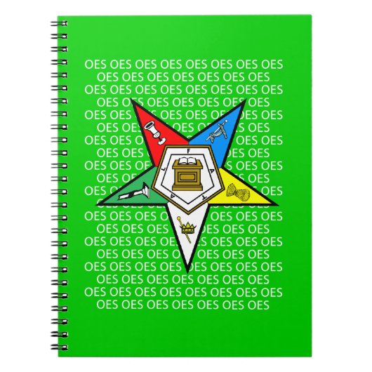 OES Order of the Eastern Star Notebook Notizblock (Vorderseite)