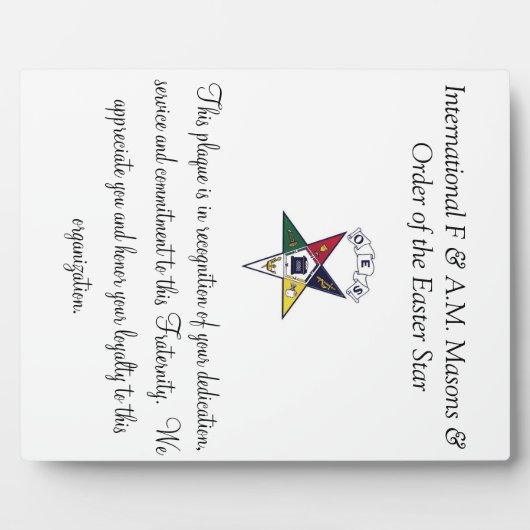 OES Plaque Fotoplatte (Vorderseite)