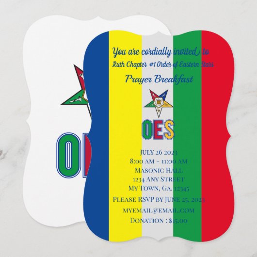 OES Prayer Frühstück Einladung (Vorne/Hinten)