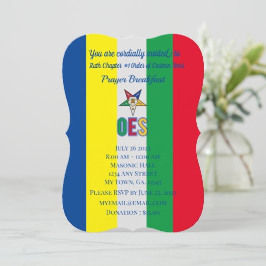 OES Prayer Frühstück Einladung (Stehend Vorderseite)