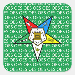 OES-Reihenfolge des Oststernaufklebers Quadratischer Aufkleber