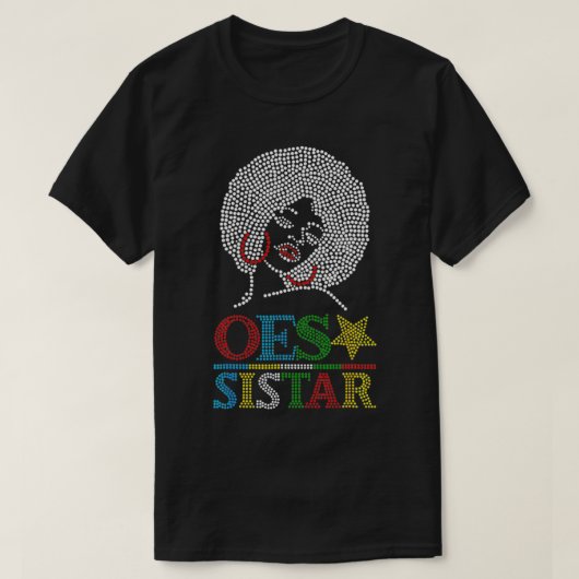 OES SiStar Dot Print Order Of Eastern Star Parents T-Shirt (Design vorne)