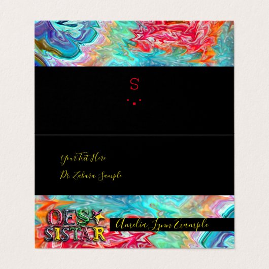 OES SISTAR VISITENKARTEN (Außenseite Aufgefaltet)