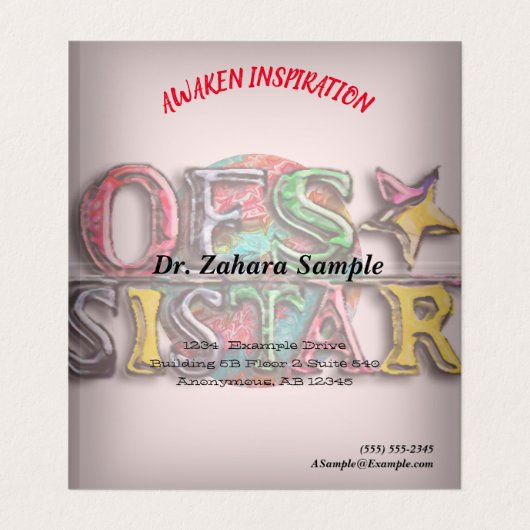 OES SISTAR VISITENKARTEN (Innenseite Aufgefaltet)