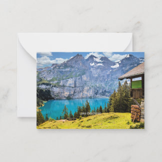 Oeschinen-See, Schweiz Mitteilungskarte