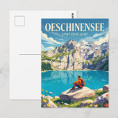 Oeschinensee Schweiz Postkarte (Vorne/Hinten)