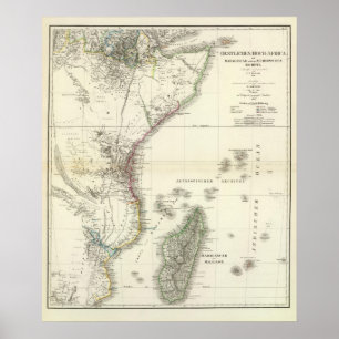 Oest HochAfrika - Ostafrika Poster