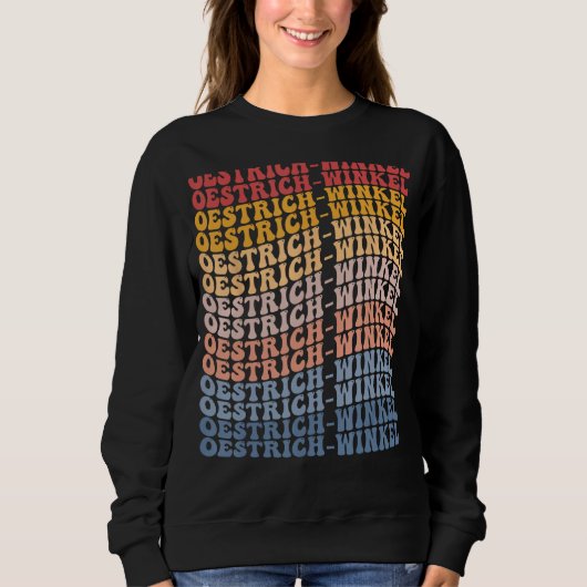 Oestrich-Winkel Stadt Groovy Retro Sweatshirt (Vorderseite)