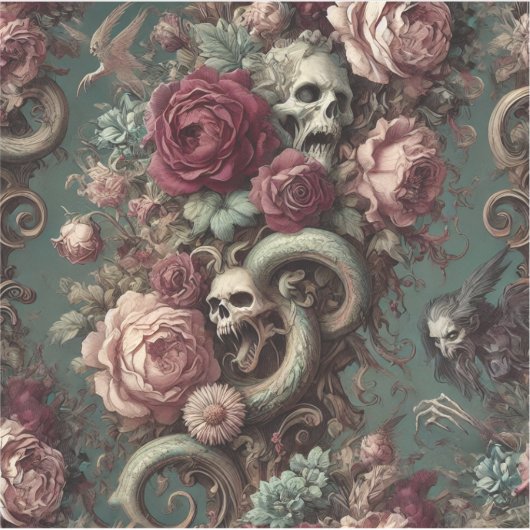 Of Bone & Vine – Gothic Victorian  Aufkleber (Vorderseite)