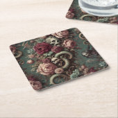 Of Bone & Vine – Gothic Victorian  Rechteckiger Pappuntersetzer (angewinkelt)