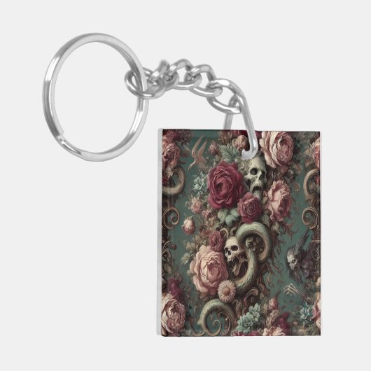 Of Bone & Vine – Gothic Victorian Schlüsselanhänger (Vorderseite links)